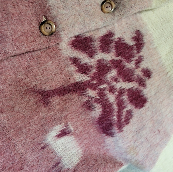 Vintage Icelandic wool jacket sweater women's large - Picture 9 of 14